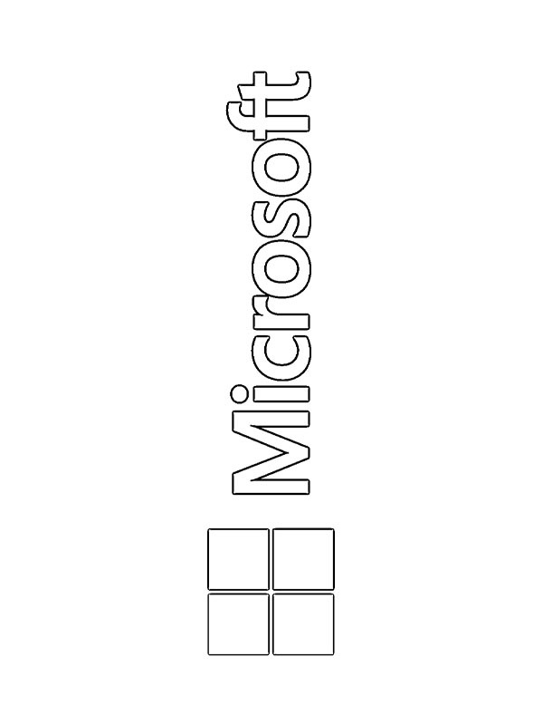 Microsoft logo Ausmalbild