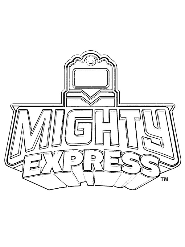 Mighty Express logo Ausmalbild