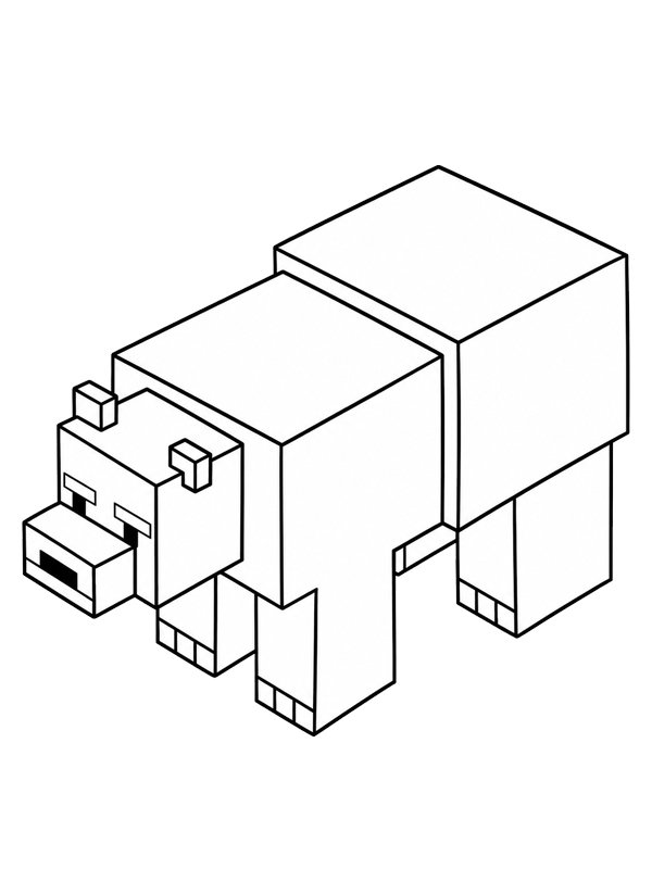 Minecraft-Eisb&auml;r Ausmalbild