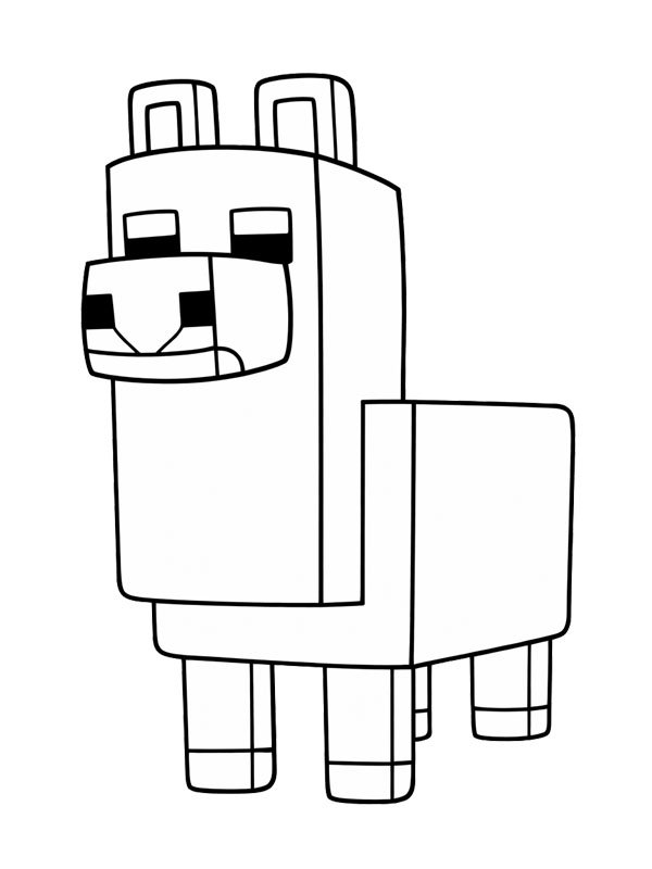 Minecraft lama Ausmalbild