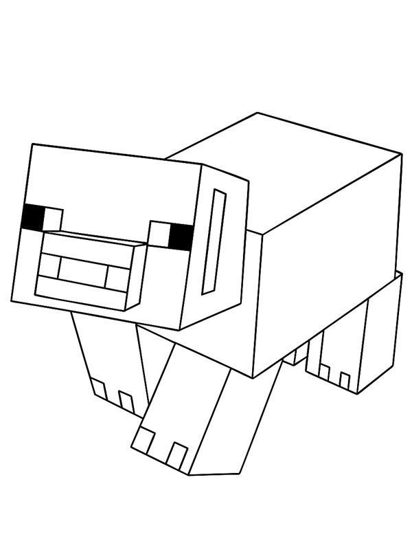 Minecraft Schwein Ausmalbild Minecraft Schwein Ausmalbild