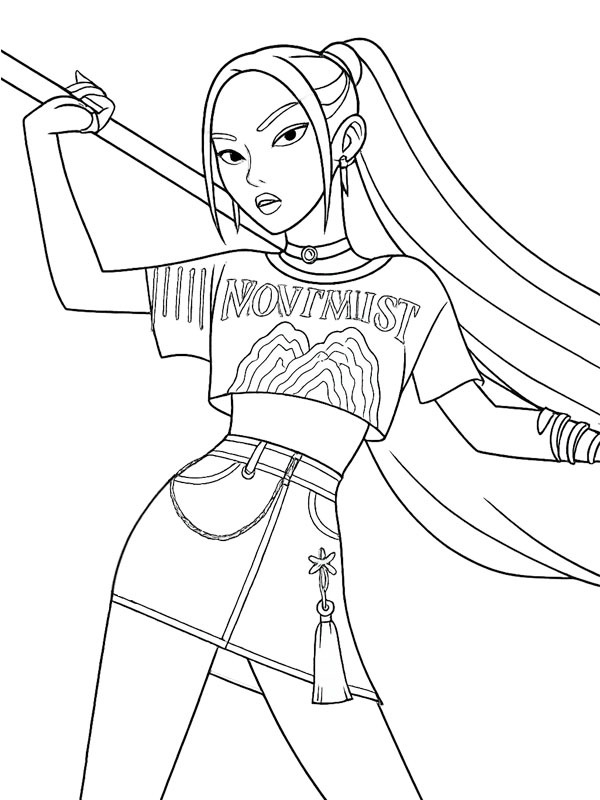 Mira (KPop Demon Hunters) Ausmalbild Mira (KPop Demon Hunters) Ausmalbild