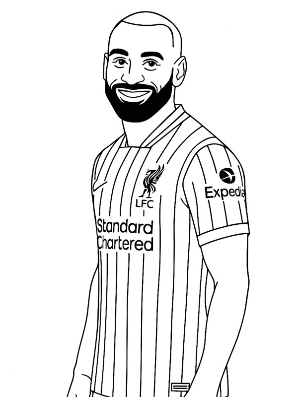 Mohamed Salah Ausmalbild Mohamed Salah Ausmalbild