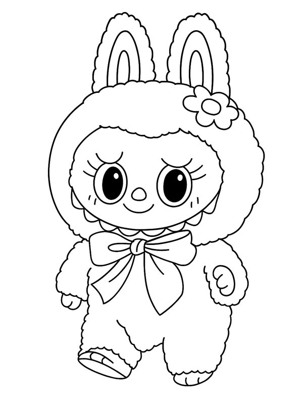 Mokoko (labubu) Ausmalbild Mokoko (labubu) Ausmalbild