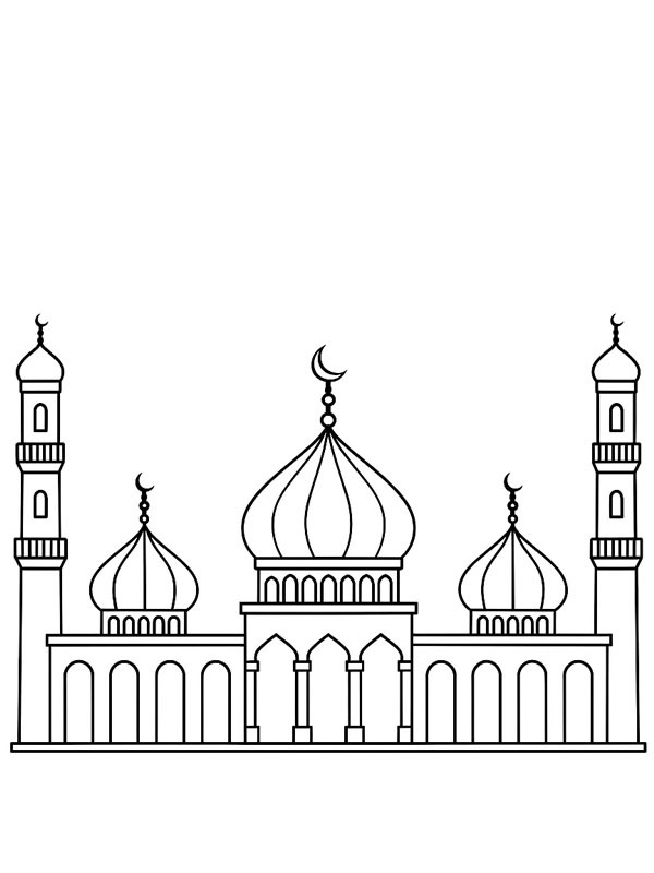 Moschee Ausmalbild Moschee Ausmalbild