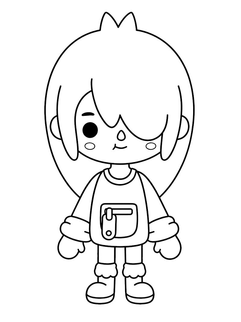 Nari (Toca Boca) Ausmalbild