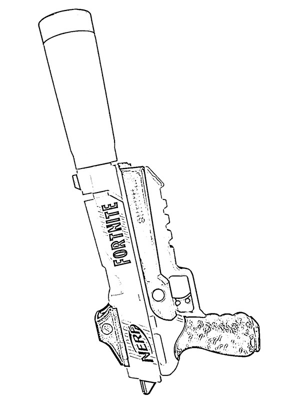Nerf Fortnite Waffe Ausmalbild Nerf Fortnite Waffe Ausmalbild