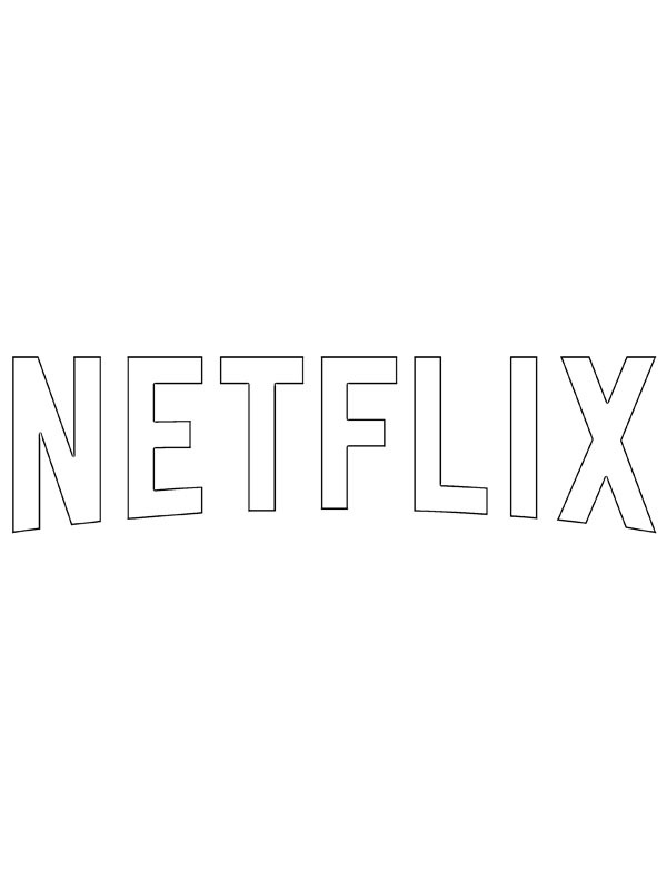 Logo Netflix Ausmalbild