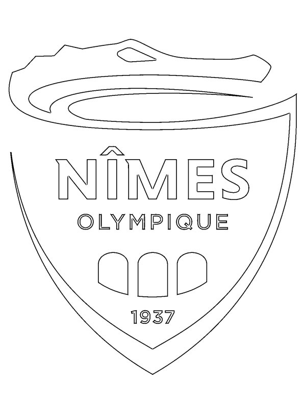 Olympique Nîmes Ausmalbild Olympique Nîmes Ausmalbild