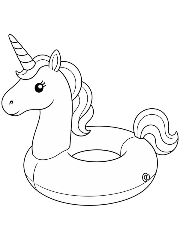 Aufblasbares Einhorn Ausmalbild Aufblasbares Einhorn Ausmalbild