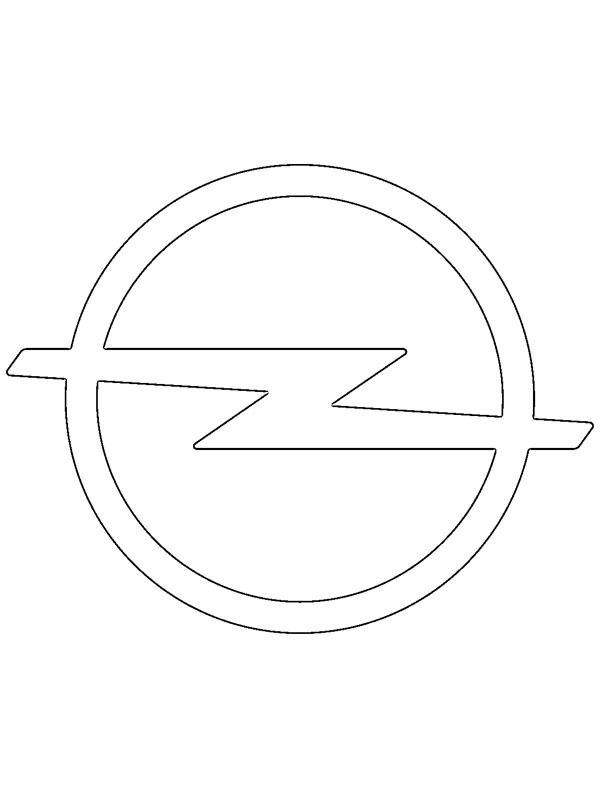 Opel logo Ausmalbild