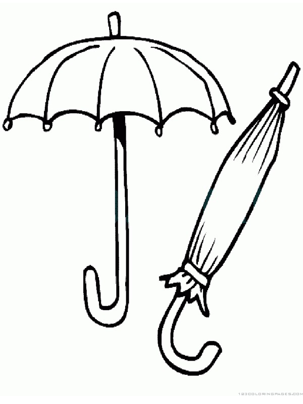 Regenschirm Ausmalbild