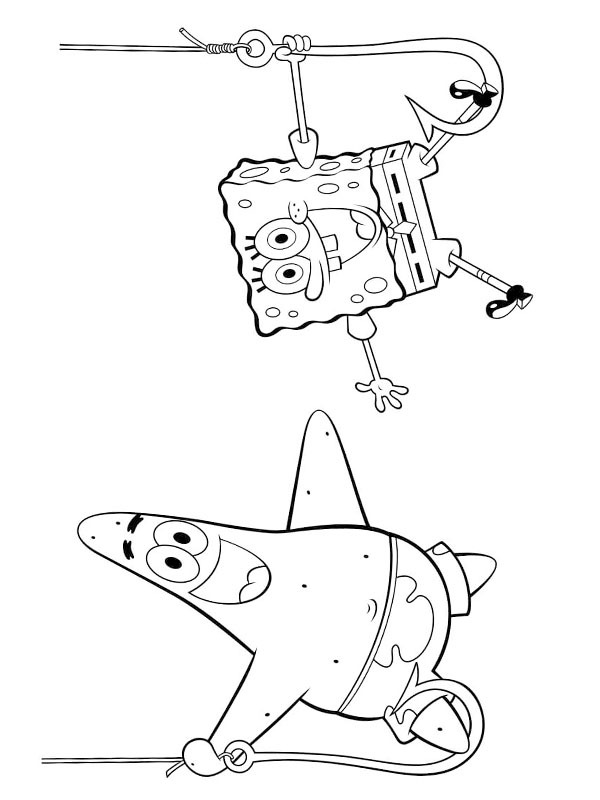 SpongeBob und Patrick Star Ausmalbild