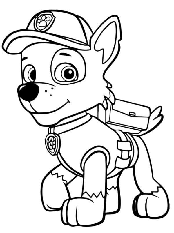 Paw Patrol Rocky Ausmalbild