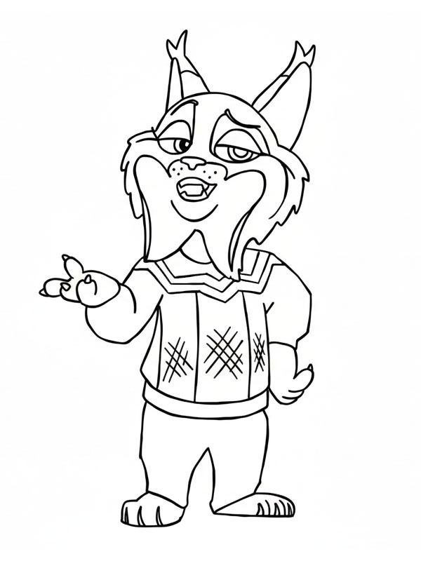 Pawbert Lynxley (Zootopia) Ausmalbild