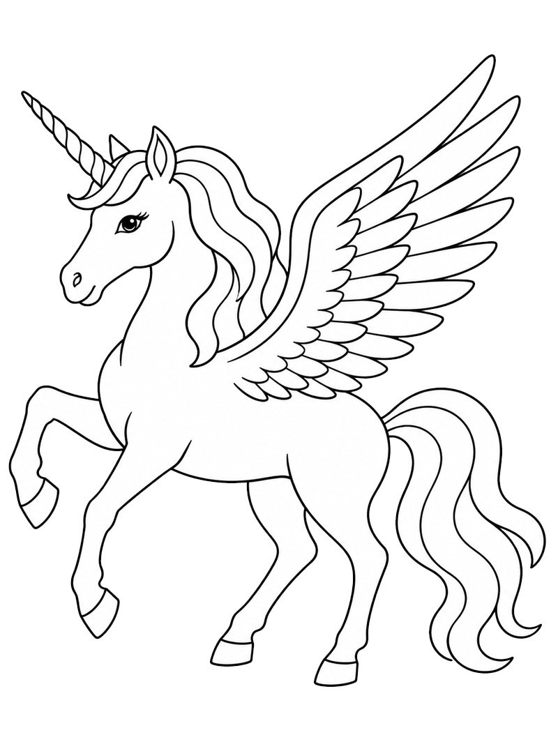 Pegasus Einhorn Ausmalbild Pegasus Einhorn Ausmalbild