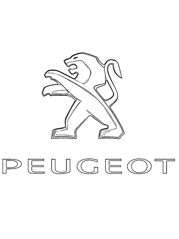 Peugeot logo Ausmalbild