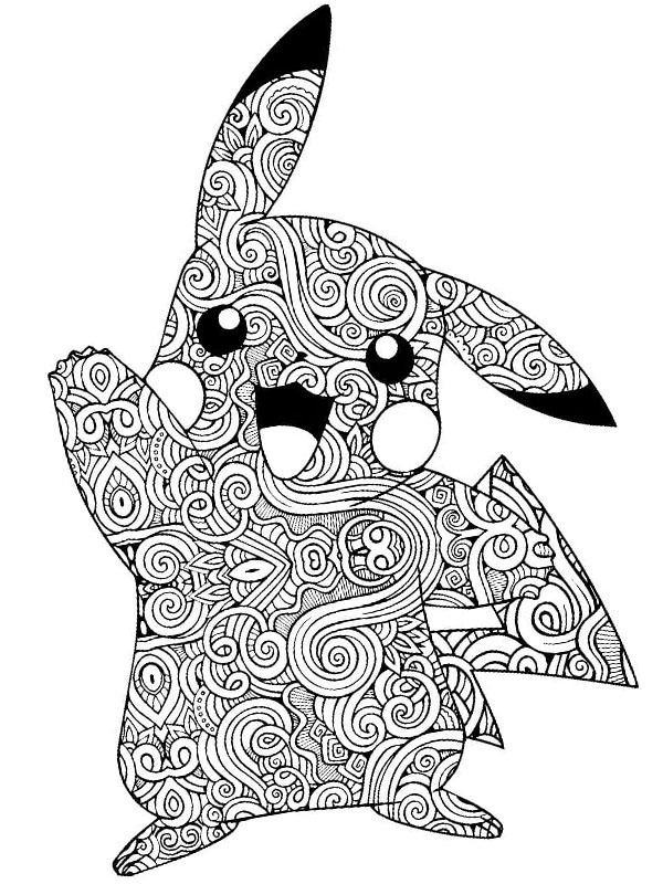 Pikachu mandala Ausmalbild Pikachu mandala Ausmalbild