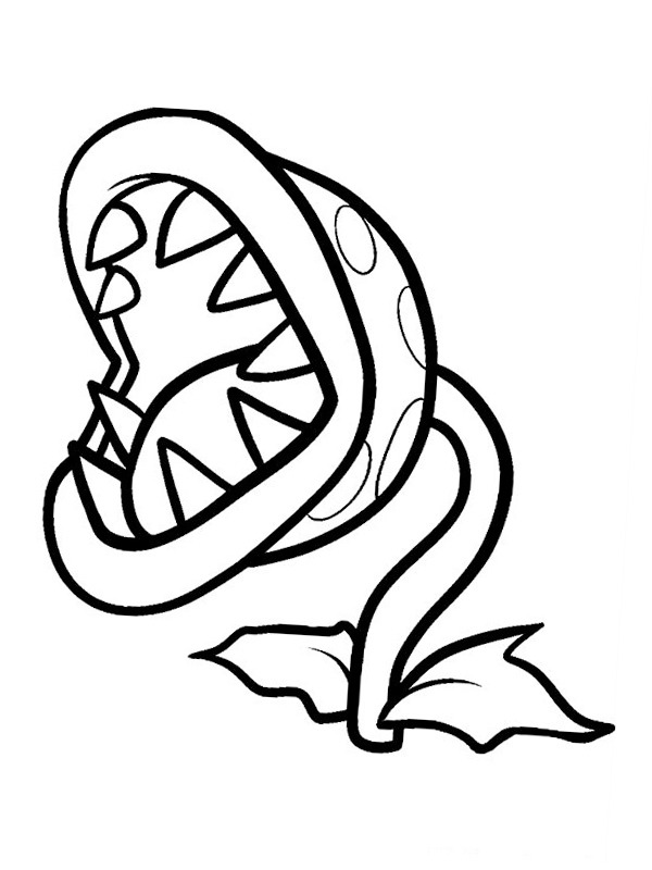 Piranha-Pflanze Ausmalbild