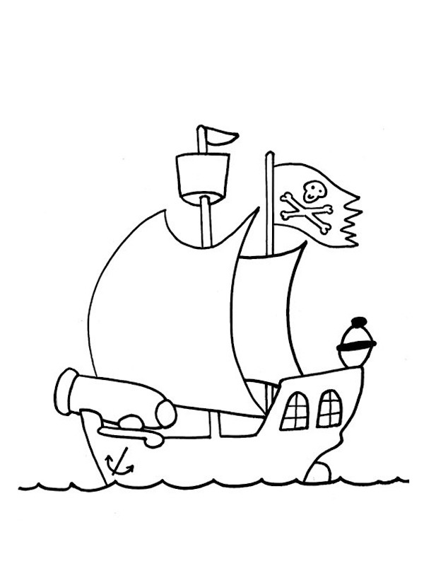 Piratenschiff Ausmalbild
