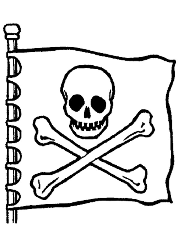 Piratenflagge Ausmalbild