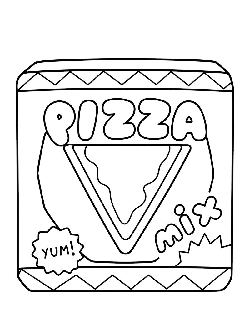 Pizza (Toca Boca) Ausmalbild Pizza (Toca Boca) Ausmalbild