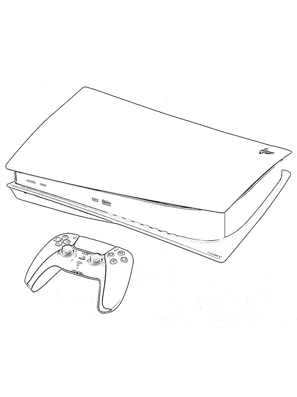 PlayStation 5 Ausmalbild