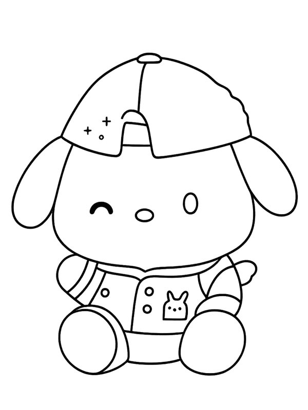 Pochacco mit Mütze Ausmalbild Pochacco mit Mütze Ausmalbild