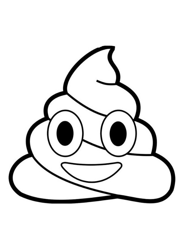 Kothaufen-Emoji Ausmalbild