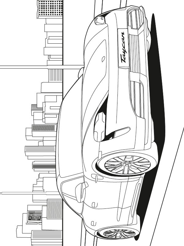 Porsche Taycan Ausmalbild Porsche Taycan Ausmalbild