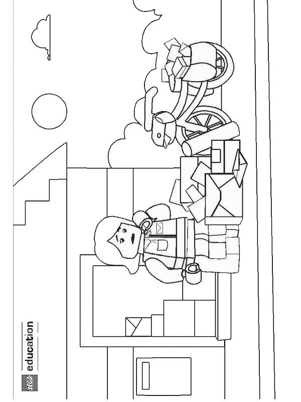 LEGO-Postbote Ausmalbild