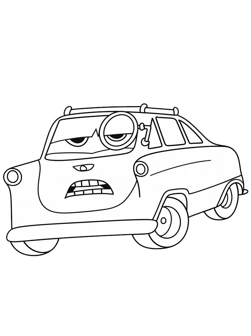 Professor Zündapp (Cars 2) Ausmalbild Professor Zündapp (Cars 2) Ausmalbild