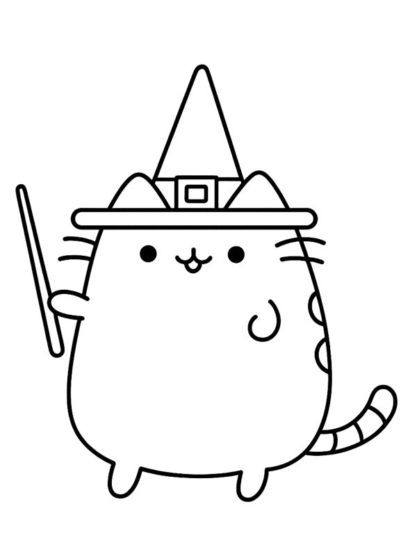 Pusheen hexe Ausmalbild Pusheen hexe Ausmalbild
