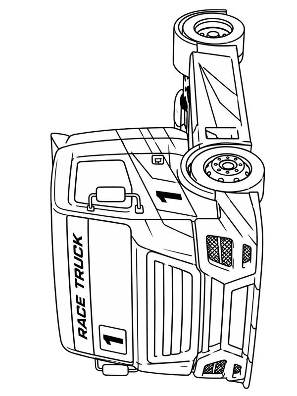 Renntruck Ausmalbild