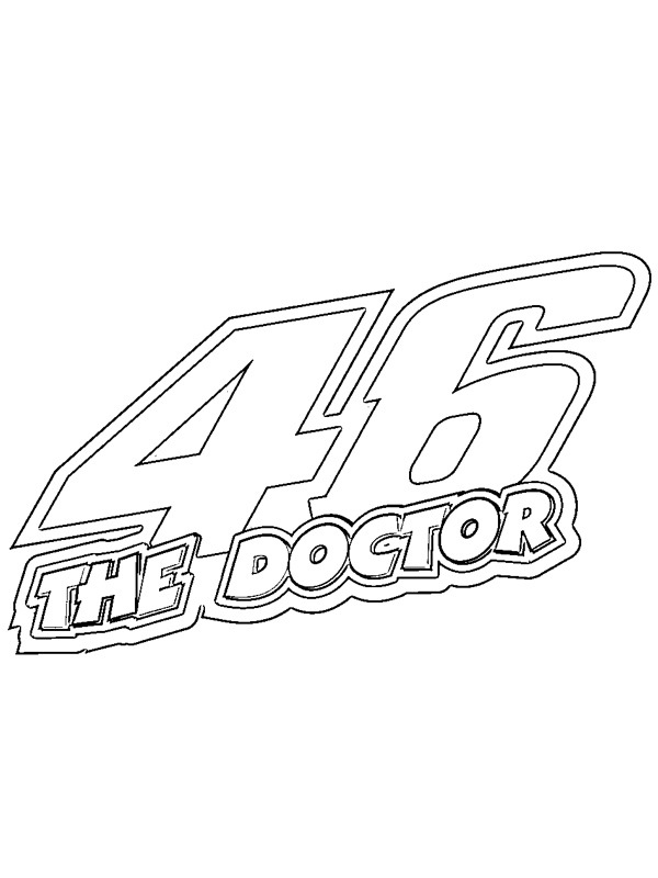 Valentino Rossi 46 the doctor Ausmalbild