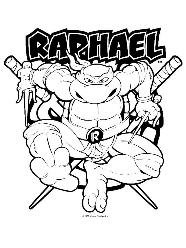 Raphael (Ninja Turtles) Ausmalbild
