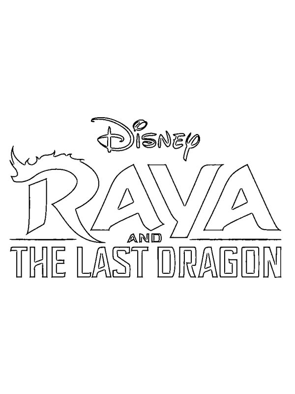 Raya und der letzte Drache logo Ausmalbild