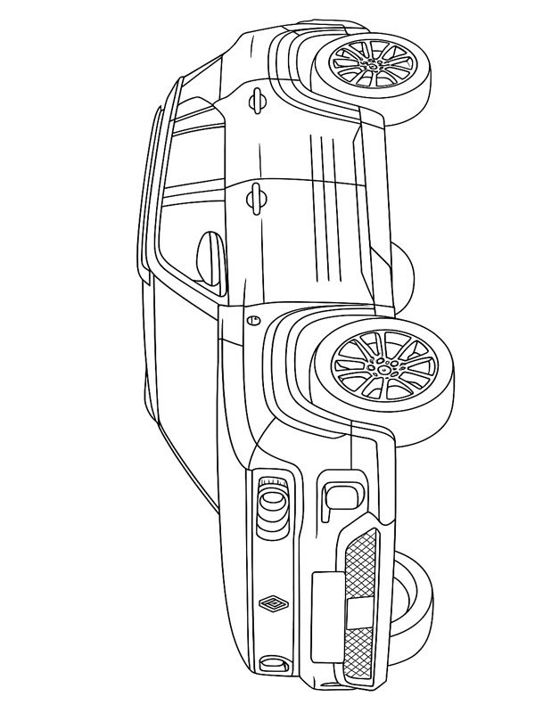 Renault 4 E-Tech electric Ausmalbild Renault 4 E-Tech electric Ausmalbild