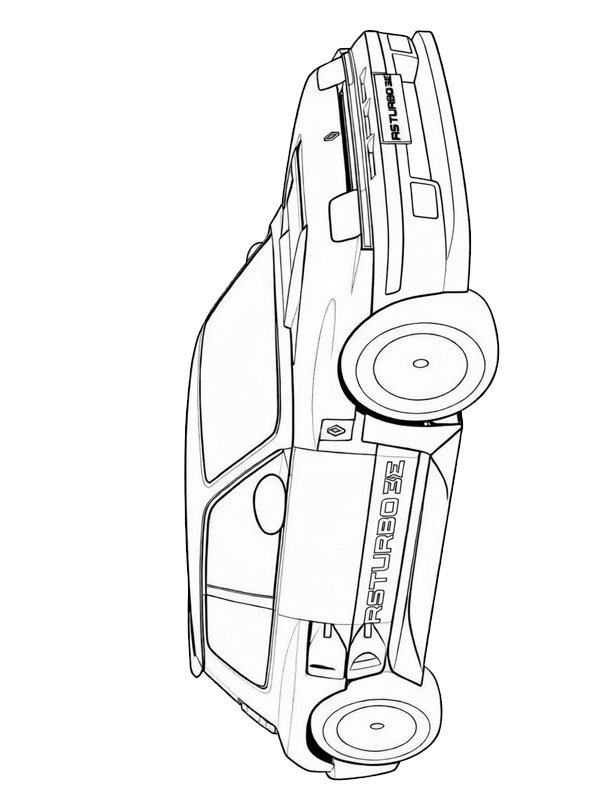 Renault 5 Turbo 3E Ausmalbild