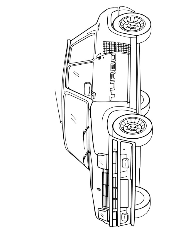 Renault 5 turbo Ausmalbild