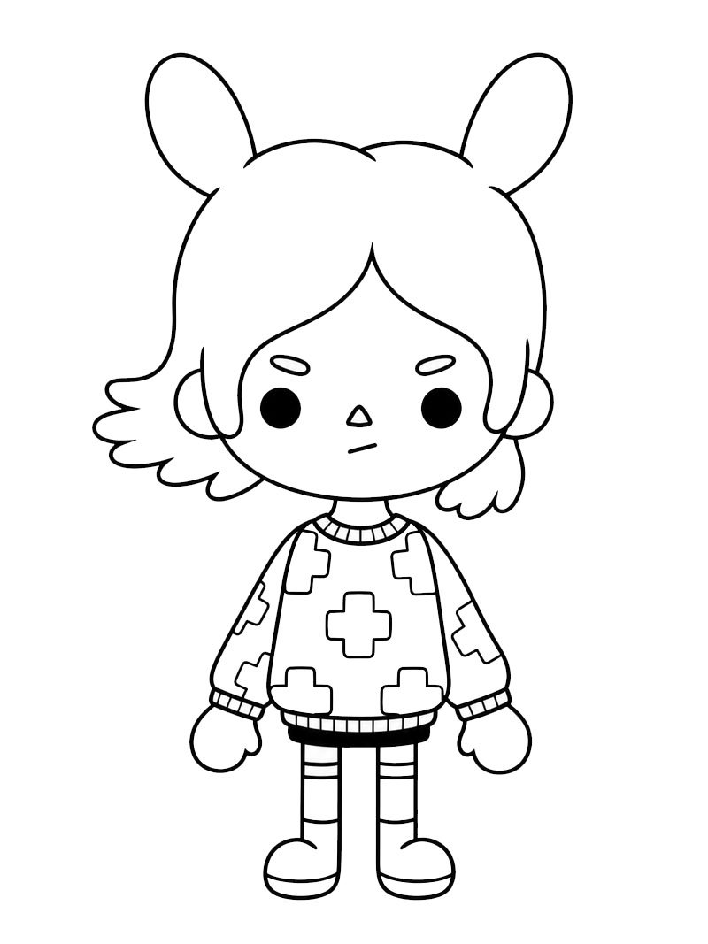 Rita (Toca Boca) Ausmalbild Rita (Toca Boca) Ausmalbild