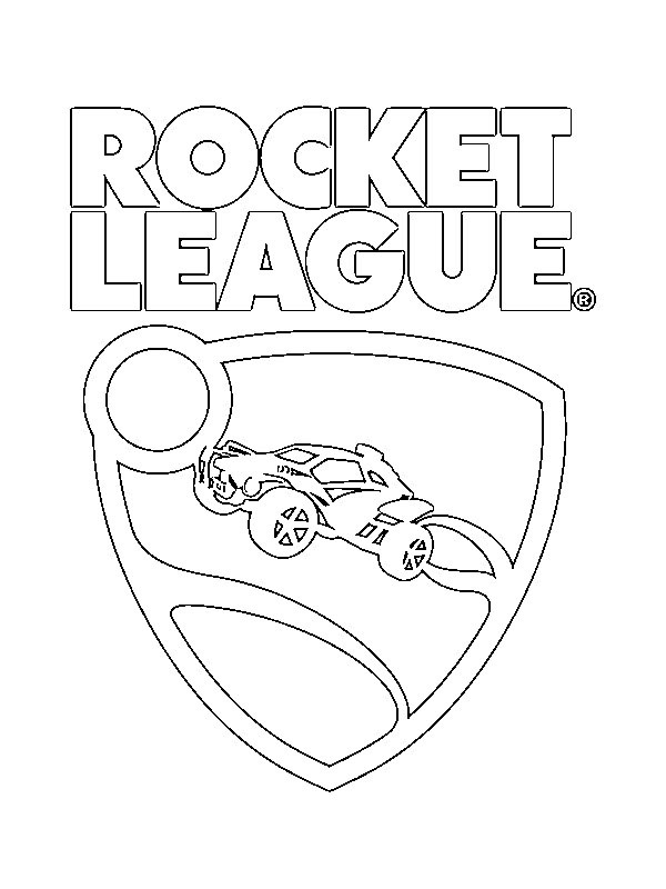 Rocket League logo Ausmalbild