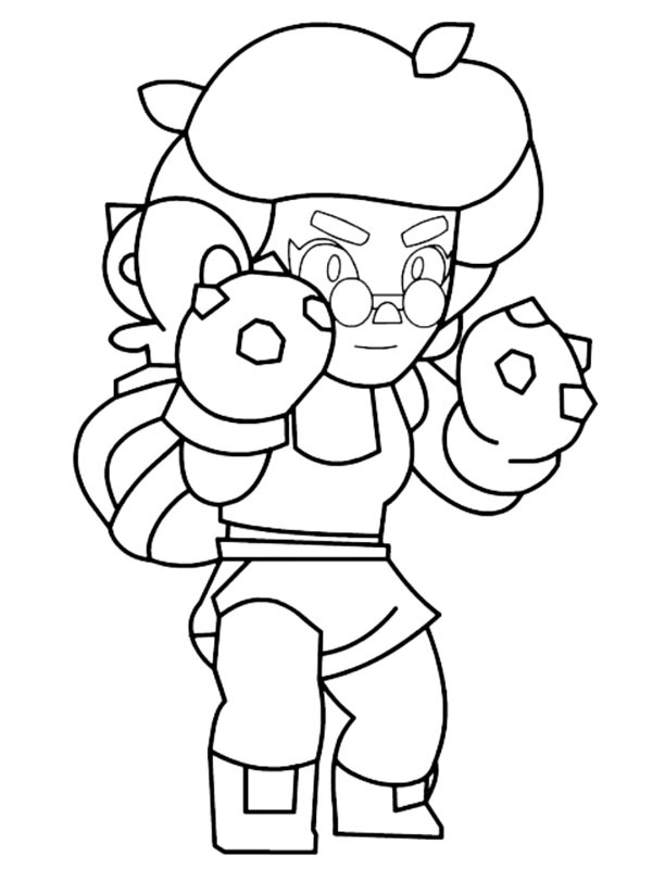 Rosa Brawl Stars Ausmalbild Rosa Brawl Stars Ausmalbild