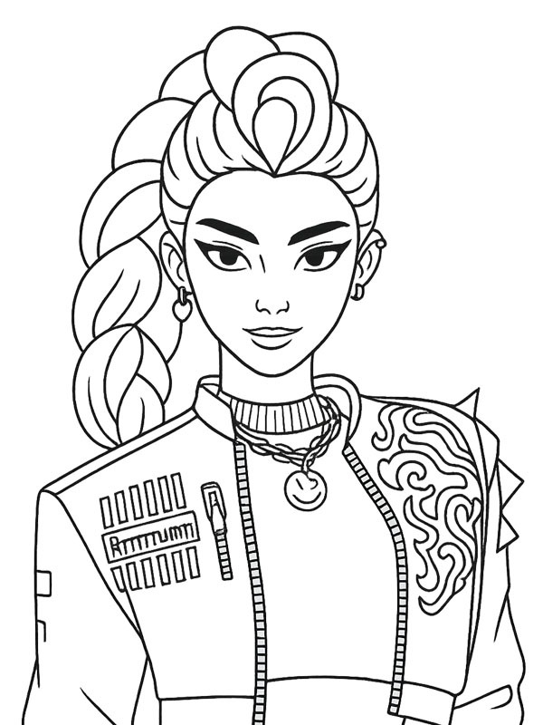 Rumi (KPop Demon Hunters) Ausmalbild Rumi (KPop Demon Hunters) Ausmalbild