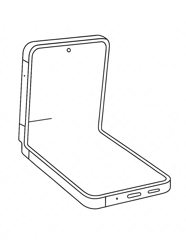 Samsung Galaxy Z Flip7 Ausmalbild Samsung Galaxy Z Flip7 Ausmalbild