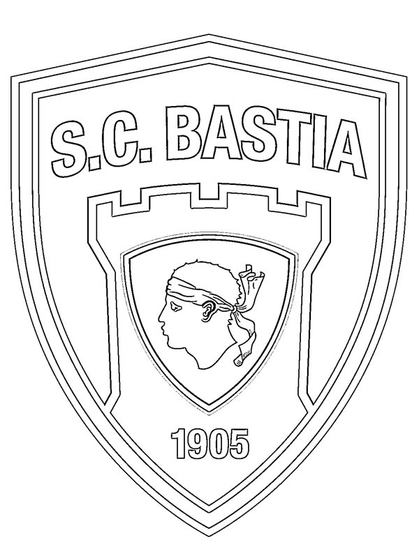 SC Bastia Ausmalbild