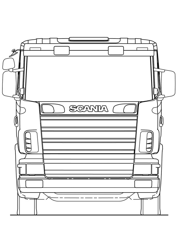 LKW scania r Ausmalbild