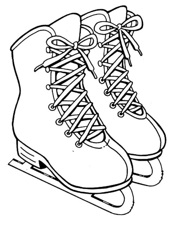 Schlittschuhe Eislaufen Ausmalbild Schlittschuhe Eislaufen Ausmalbild