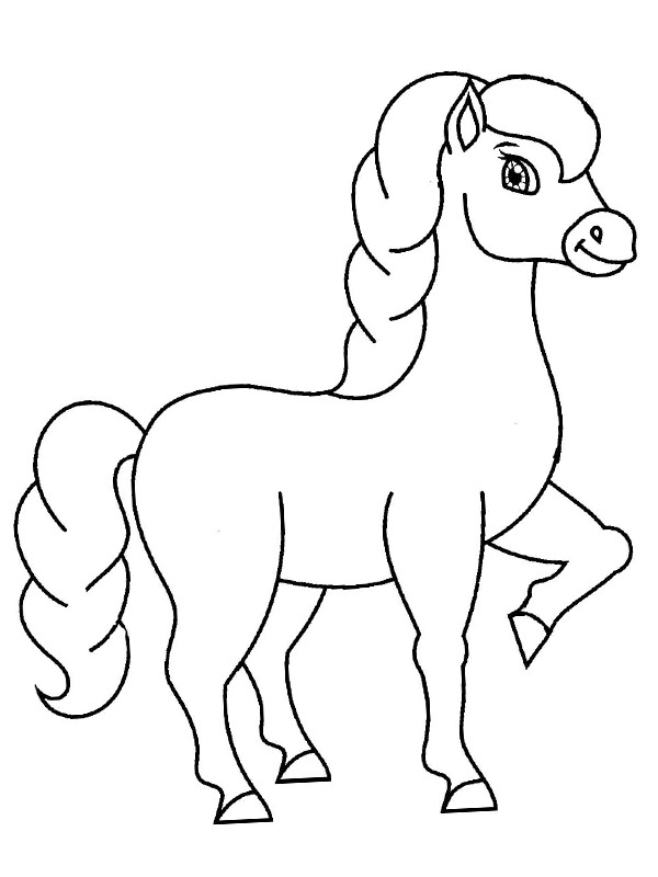 Niedliches Pferd Ausmalbild Niedliches Pferd Ausmalbild