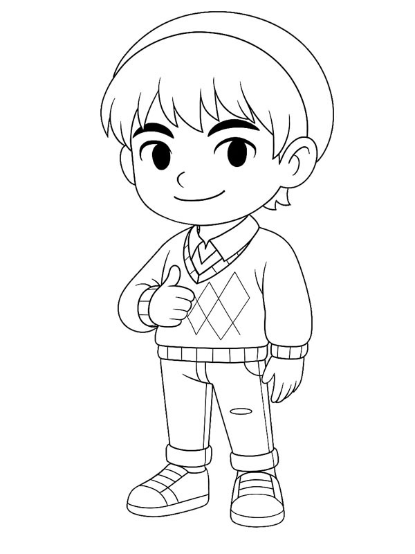 Süßes Baby Saja (Saja Boys) Ausmalbild Süßes Baby Saja (Saja Boys) Ausmalbild